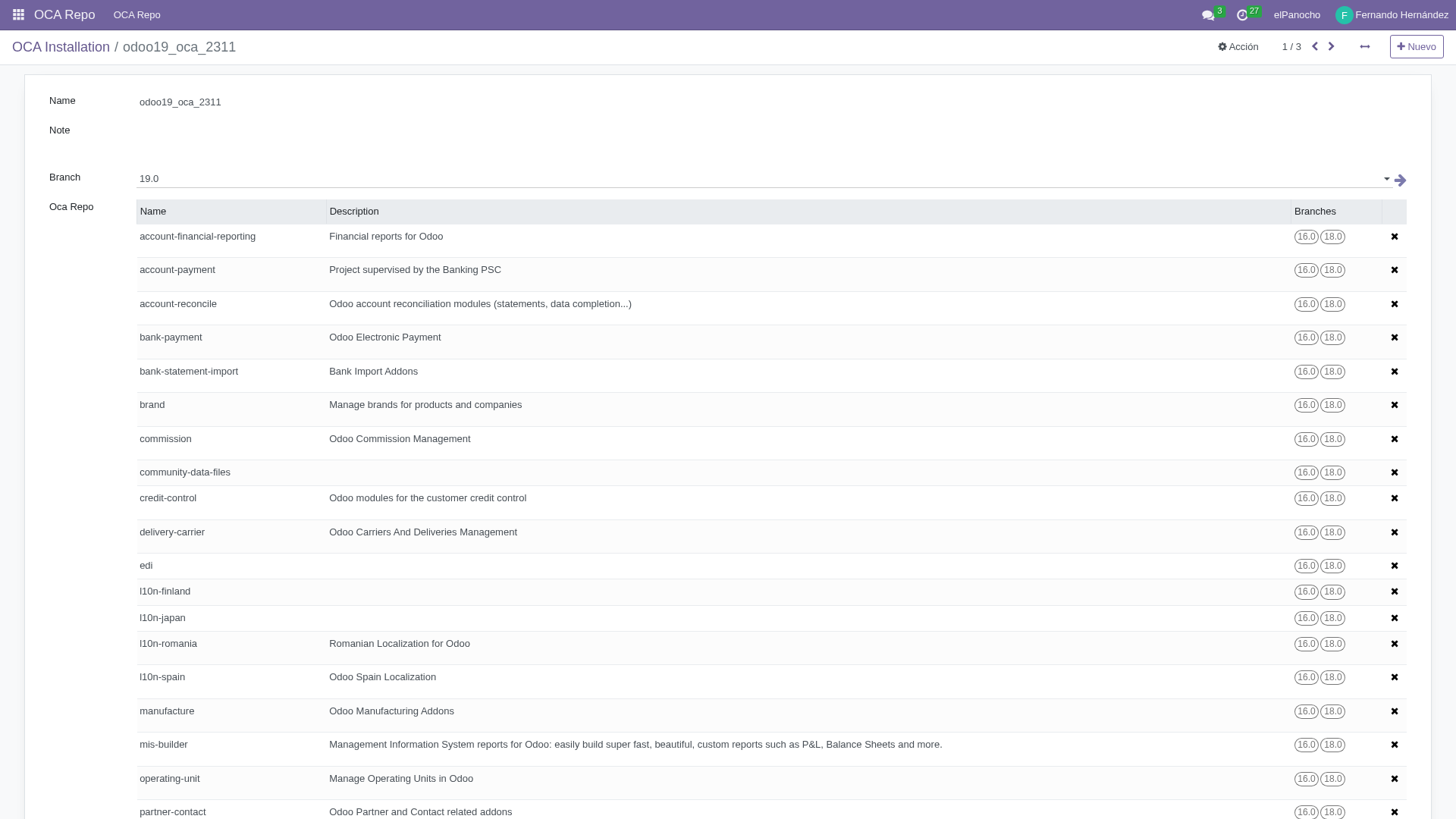 Plantilla de instalación con repos y addons