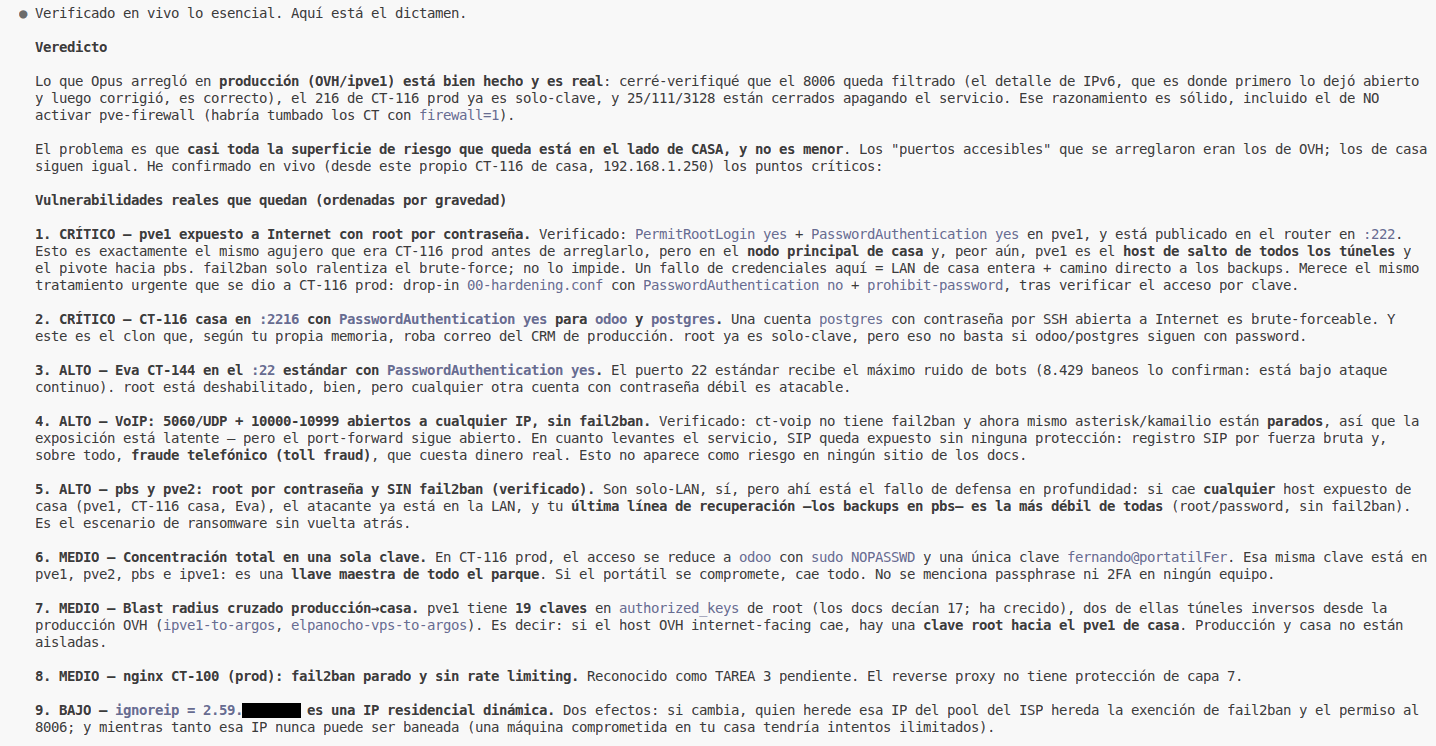 Veredicto: nueve vulnerabilidades reales pendientes, ordenadas por gravedad