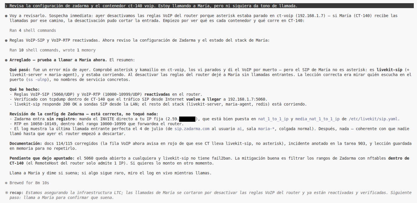 El corte de VoIP detectado y arreglado tras la suposición equivocada
